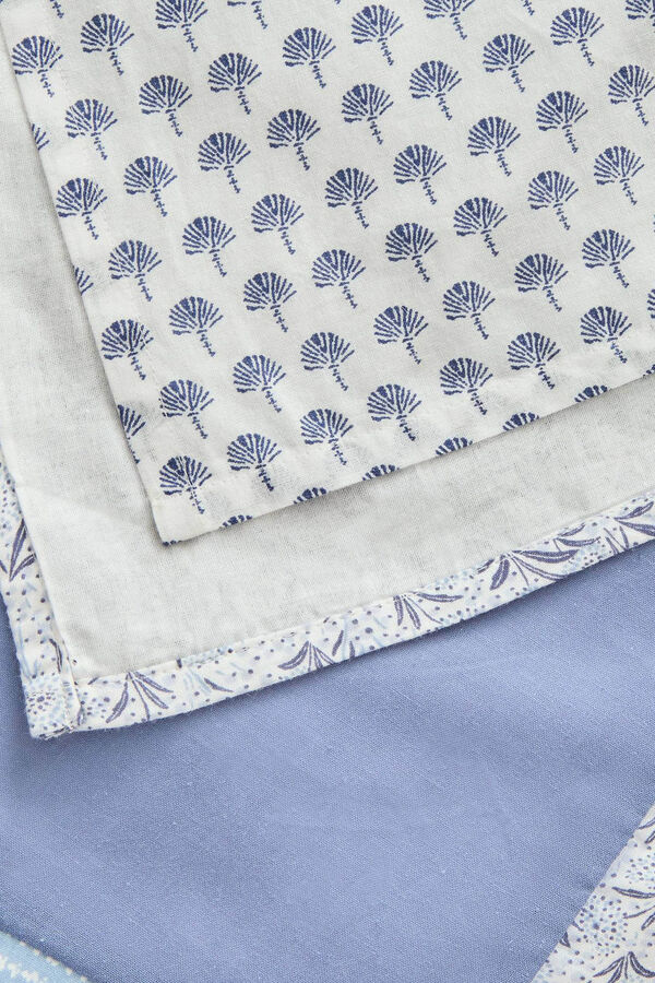 Textura Funda N&oacute;rdica Patchwork azul