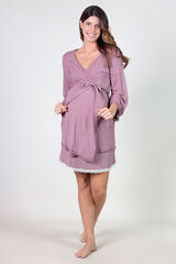 Womensecret Maternity robe with lace details pink