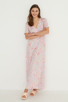 Womensecret Long floral nightgown pink