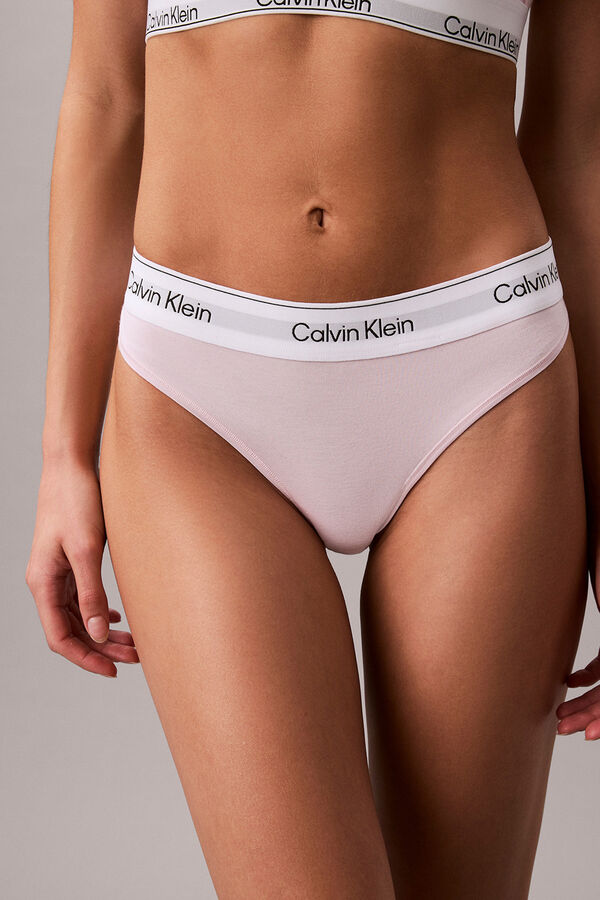 Calvin Klein Logo thong pink
