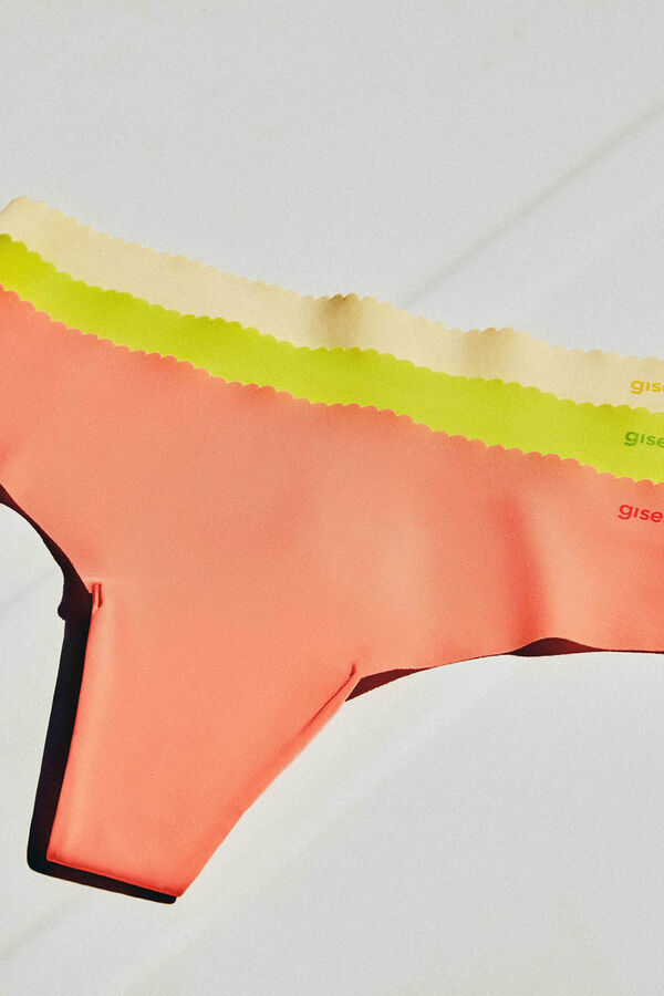 Gisela Pack 3 bragas brasile&ntilde;as sin costuras multicolor estampado