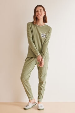 Womensecret Pyjama 100 % coton Mickey Mouse vert