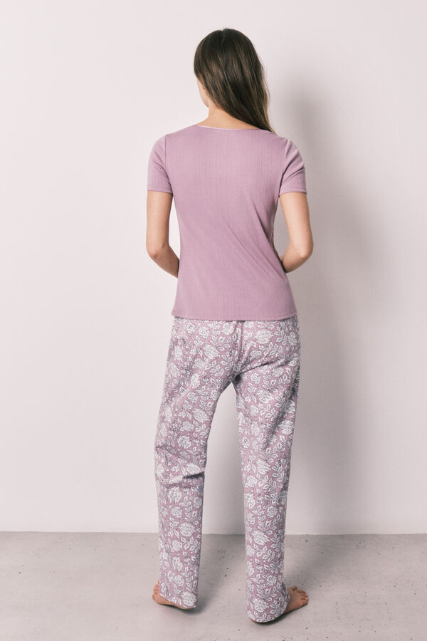 Women'secret Pink floral print pyjamas pink