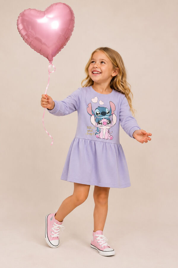 Name It Long sleeve Stitch dress pink