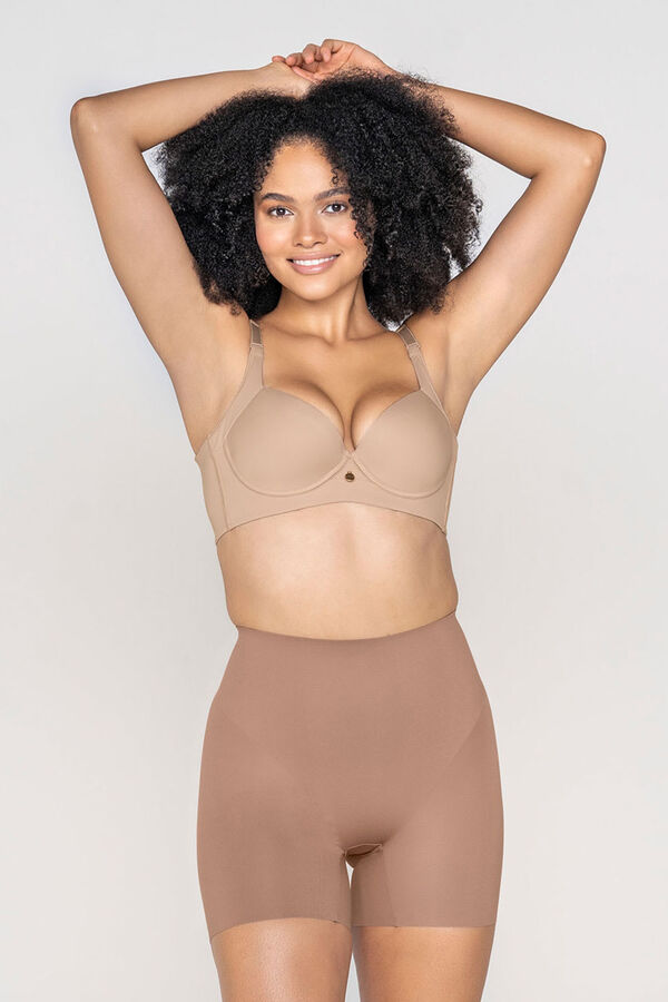 Leonisa Cal&ccedil;&otilde;es de controle com almofadas remov&iacute;veis para levantar o bumbum cru