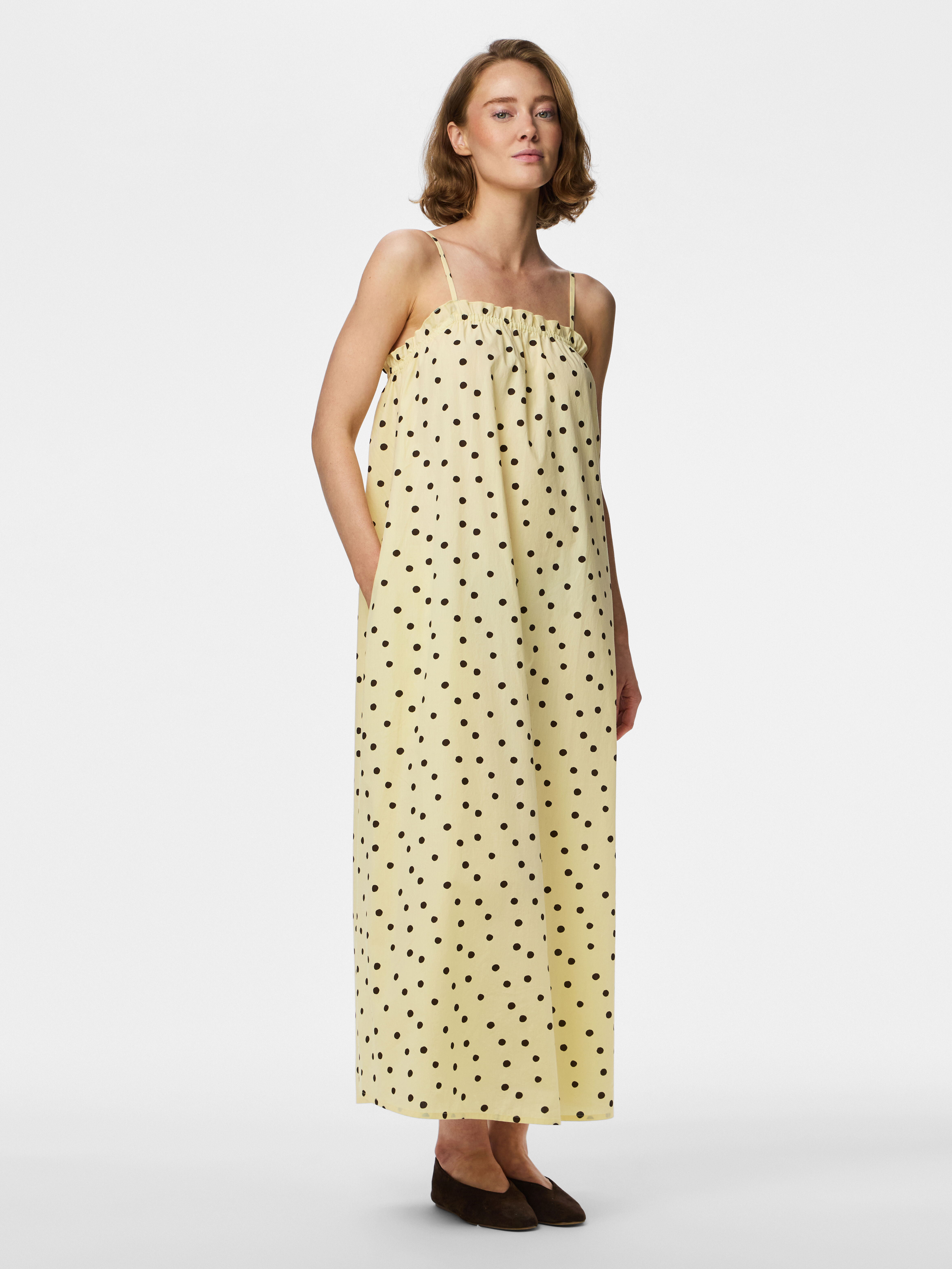 Pieces Midi-Kleid mit Punkten