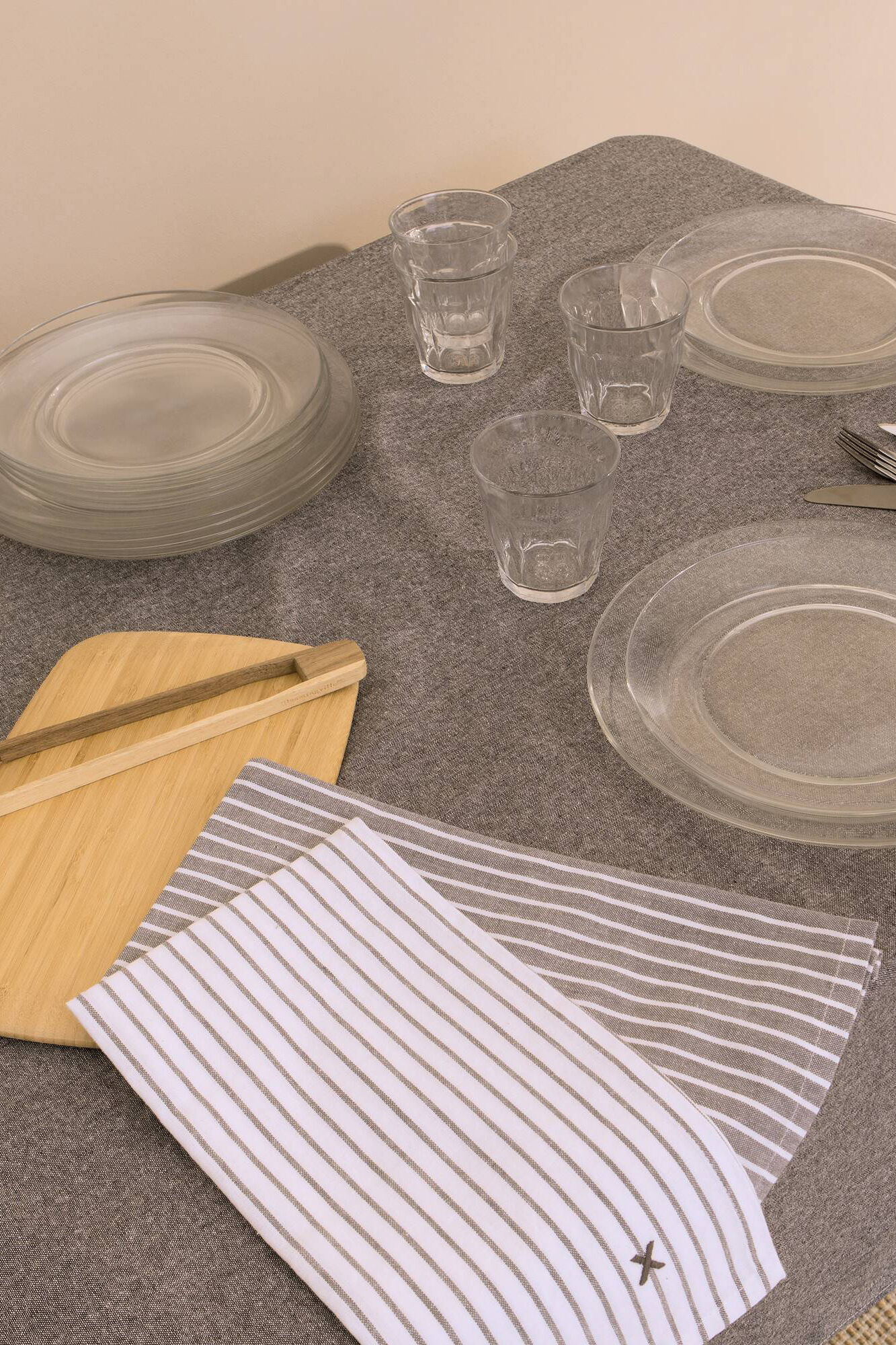 Textura Tischdecke Anti-Flecken Baumwolle/Polyester Chambray 10 Personen.