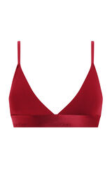Calvin Klein Sujetador triangular logo CK rojo
