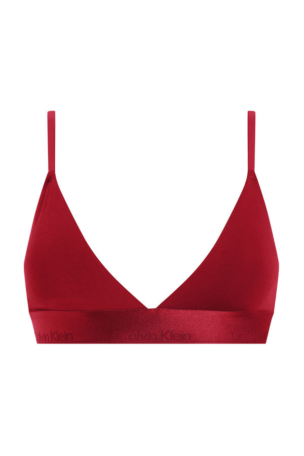 Calvin Klein Sujetador triangular logo CK rojo