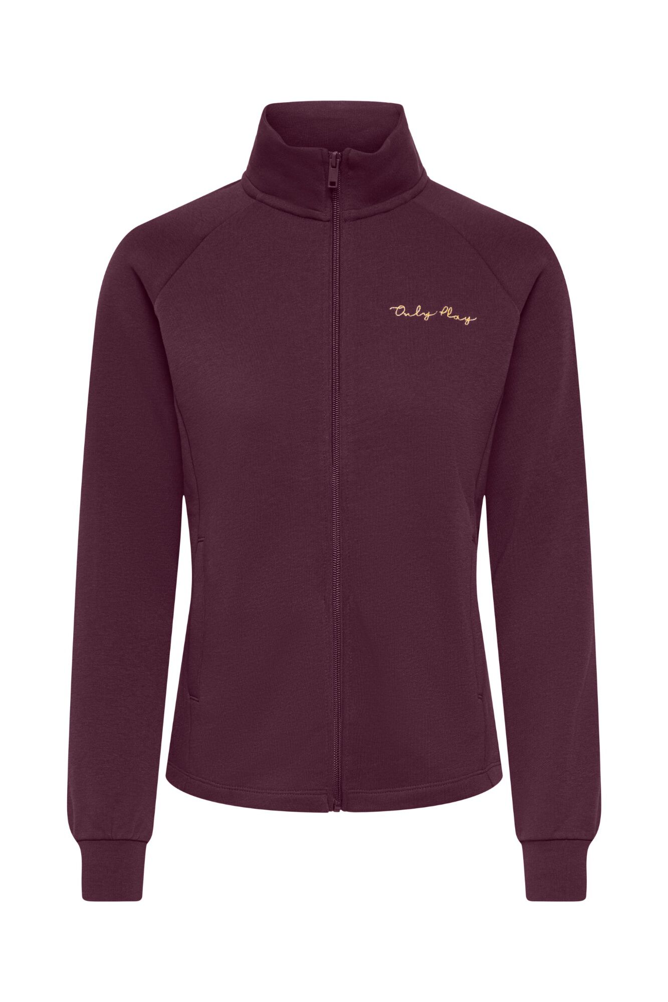 Only Play Sudadera cuello alto cremallera bordado