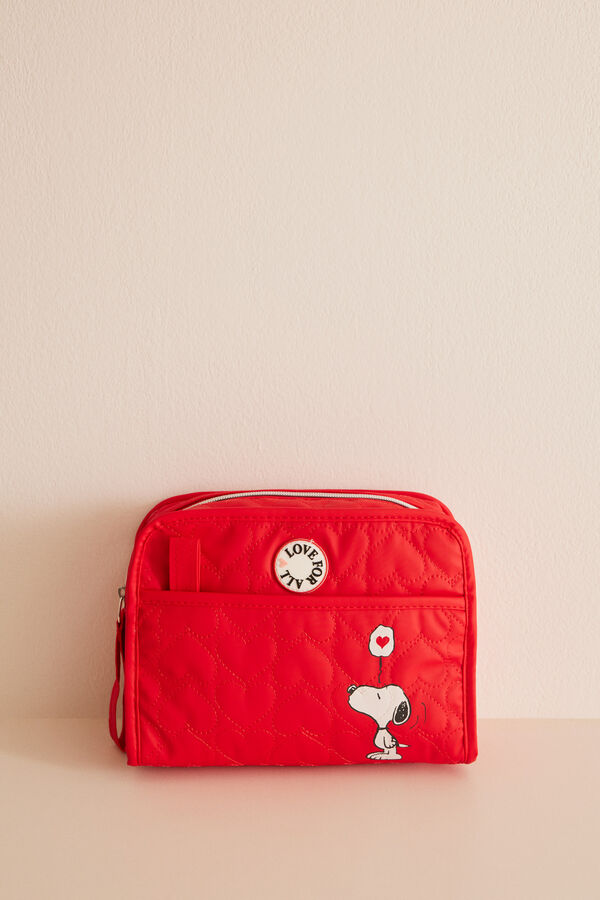 Womensecret Toaletna torbica crvene boje i srednje veličine sa Snoopyjem Crvena