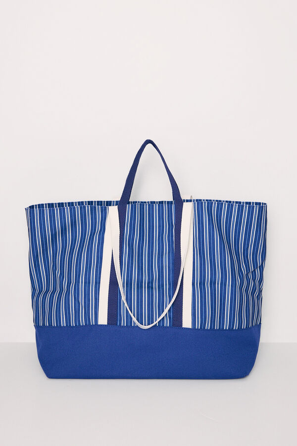 Womensecret Bolsa grande de lona azul marinho azul