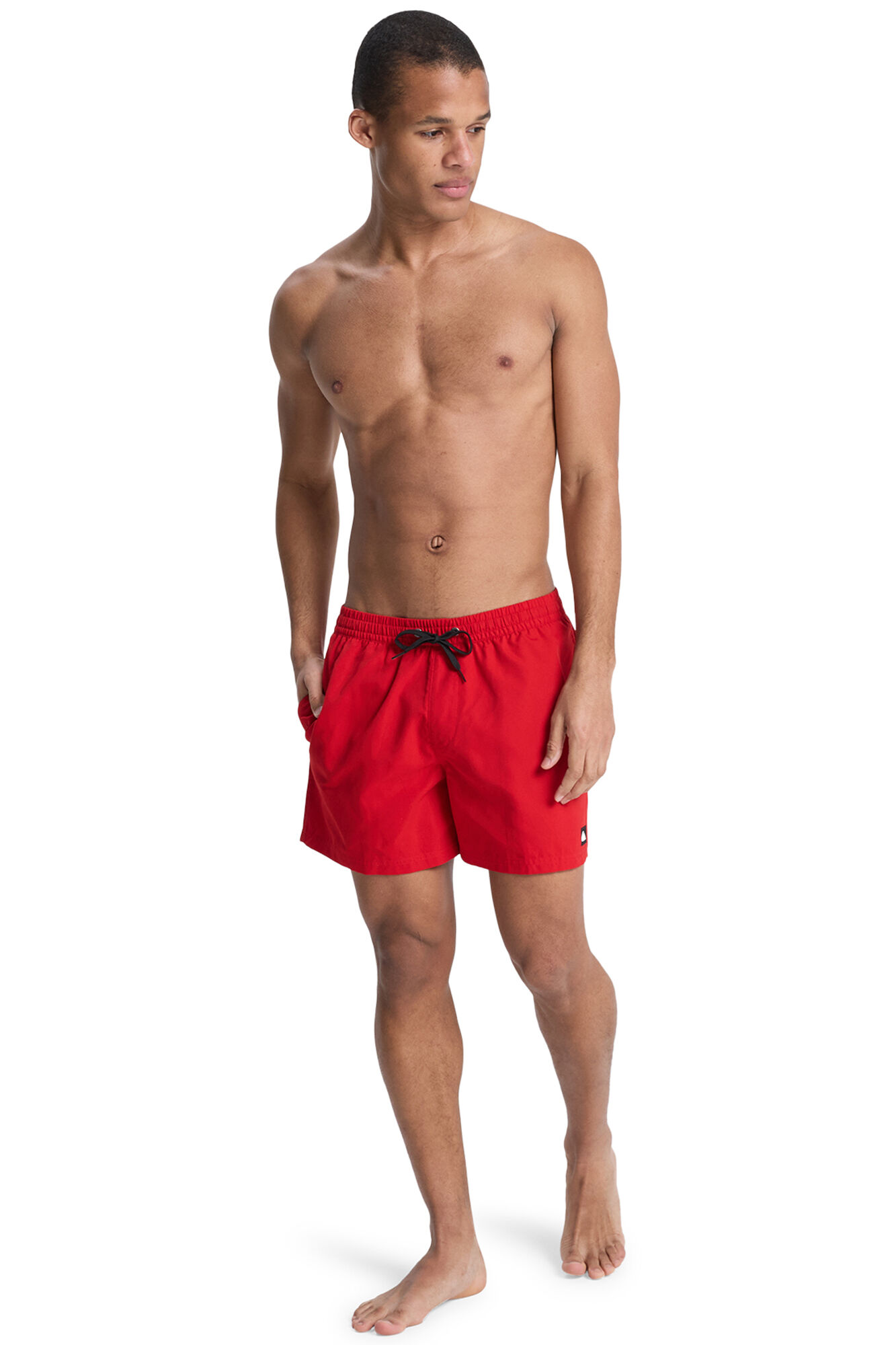 Quiksilver Einfarbige kurze Badeshorts mit Kordelzug