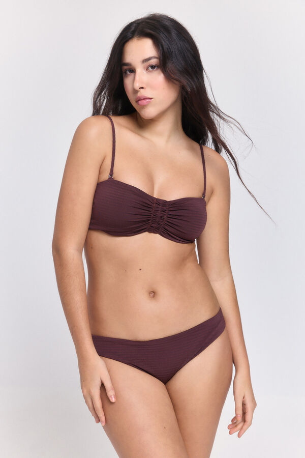 Pieces Bikini-Top mit Tr&auml;gern Rot