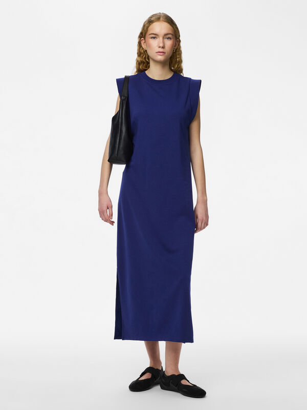 Pieces Sleeveless midi dress blue