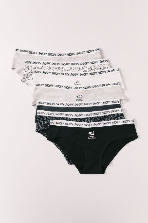 Women'secret Snoopy print cotton 7-pack wide panties printed