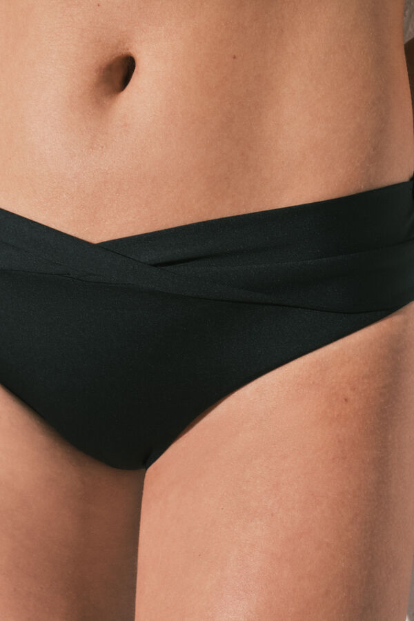 Women'secret Braga bikini media-alta twist negra negro