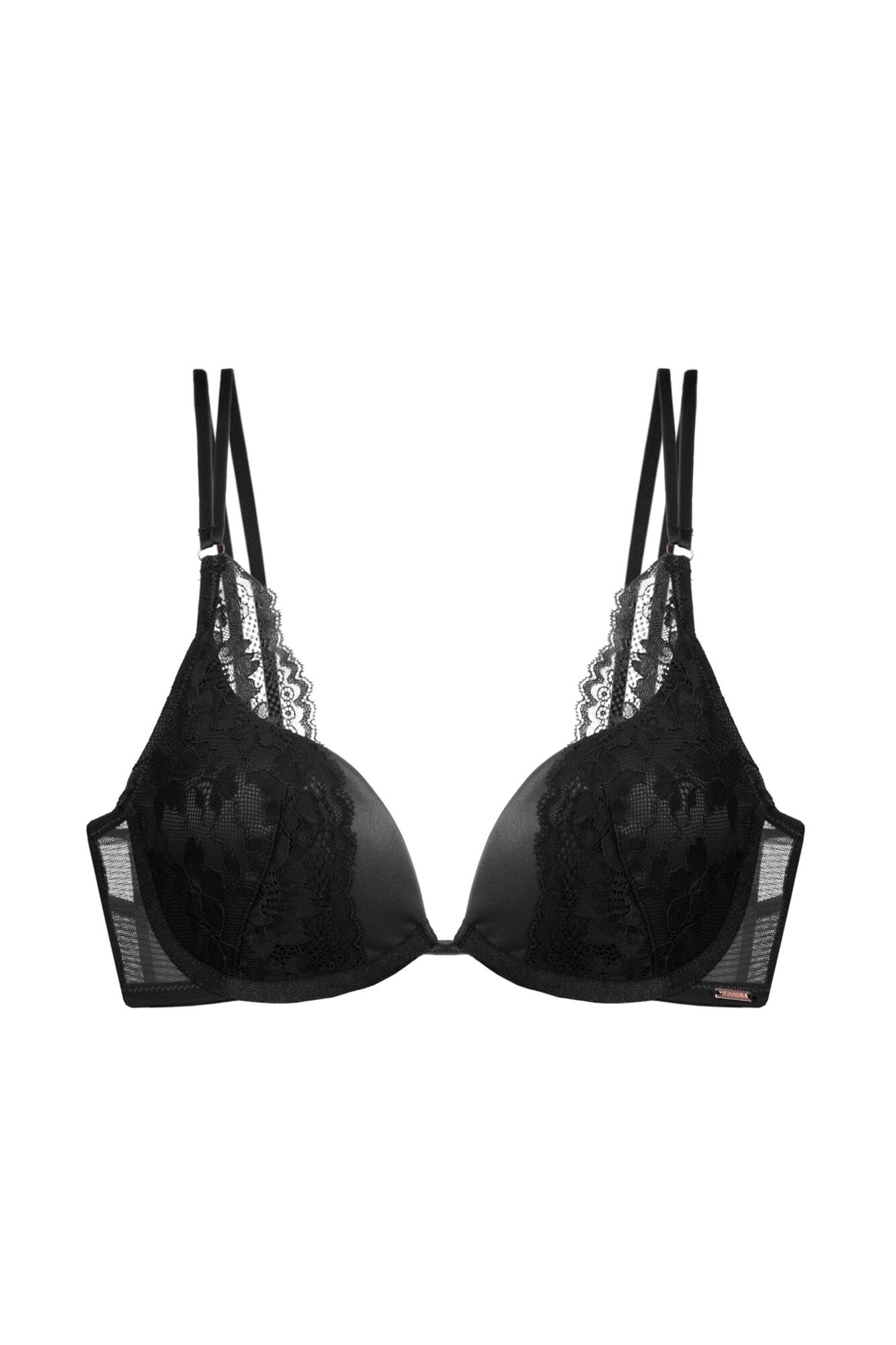 Dorina Sujetador Lyra de sat&eacute;n con relleno y escote profundo