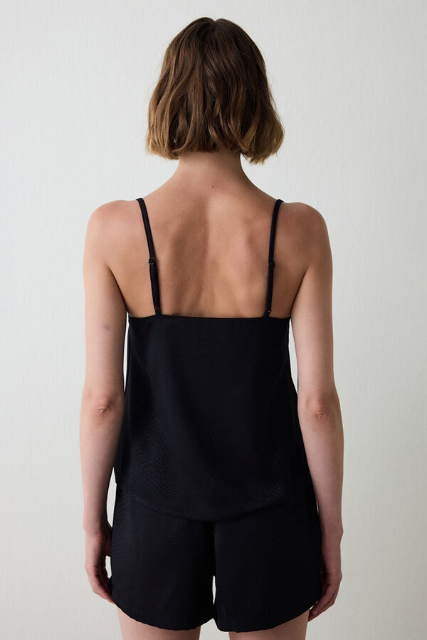 Penti Camiseta sin mangas Fleur Satin negro