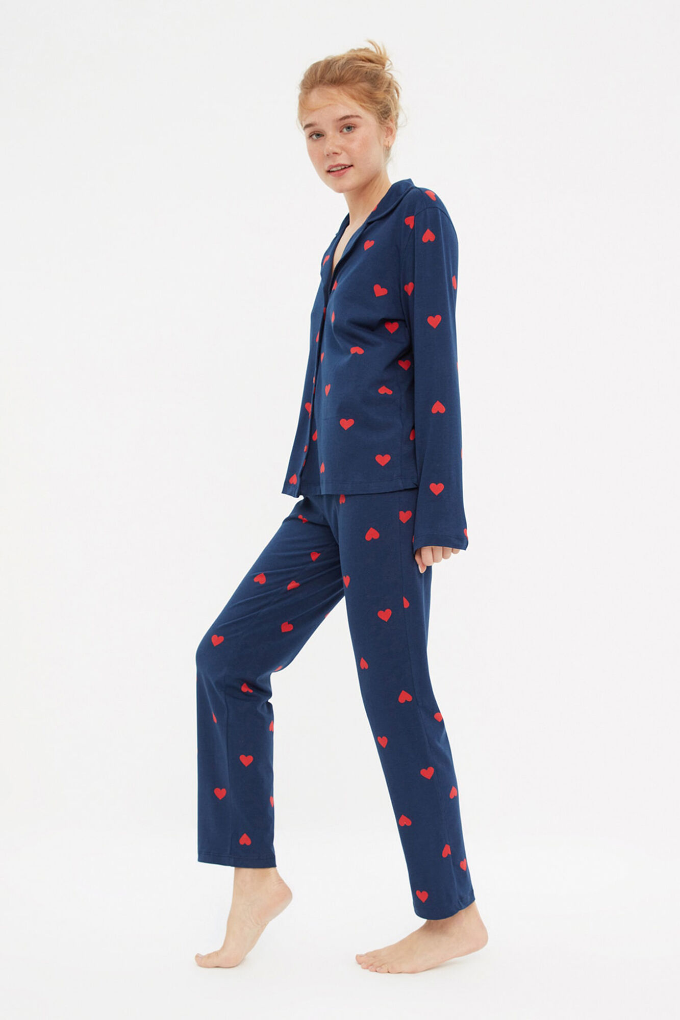 Trendyol Pijama con estampado de corazones