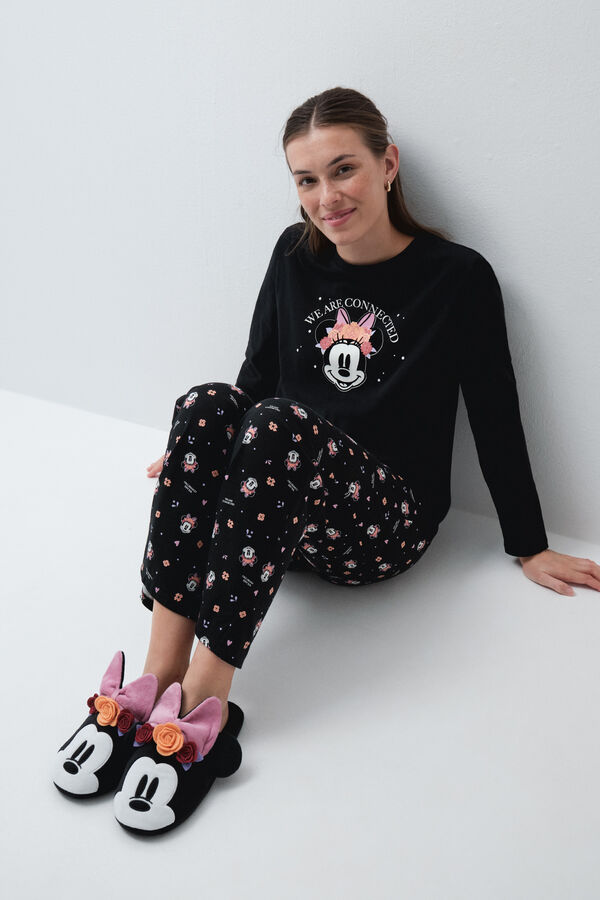 Women'secret Minnie Halloween slippers black