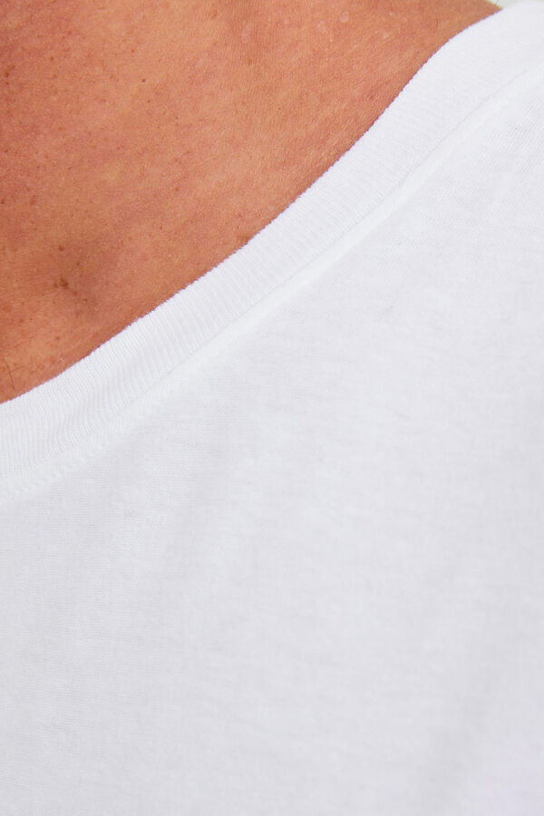 Womensecret T-Shirt Farbblock Weiß