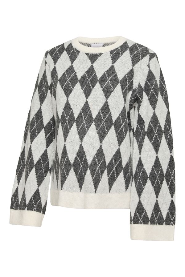 Mamalicious Maternity diamond pattern jumper with slits brown