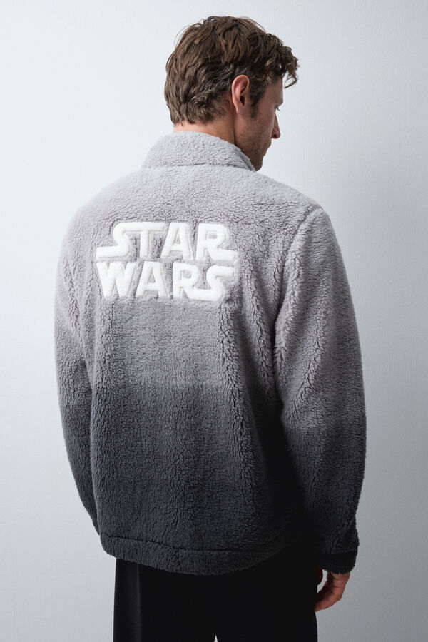 Women'secret Robe de chambre mi-longue Star Wars en peau de mouton gris