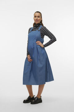 Womensecret Vestido midi de tirantes vaqueiros maternity azul