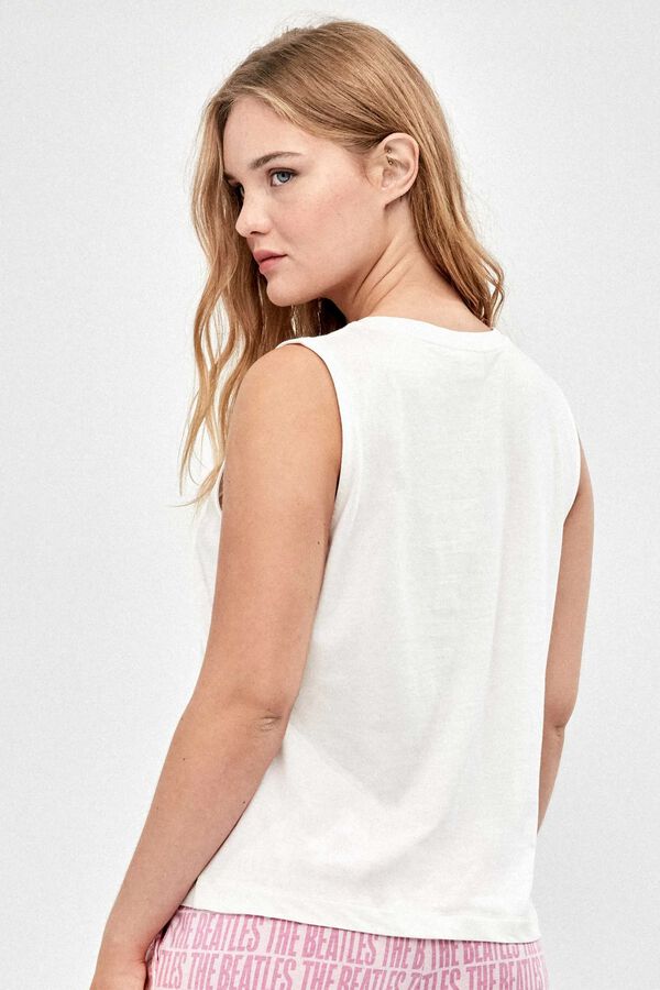 Gisela Pijama print colecci&oacute;n The Beatles blanco