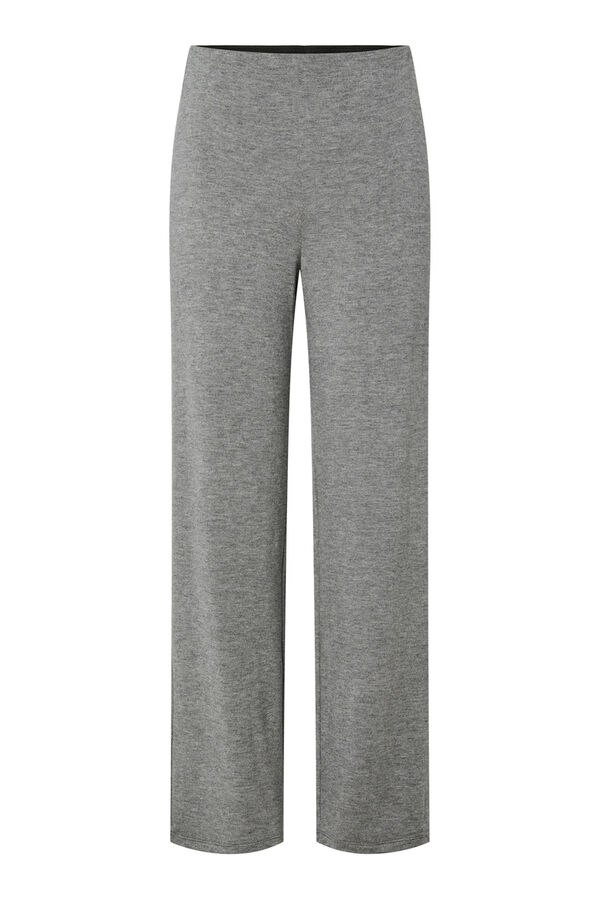 Pieces Bequeme Hose aus feinem Strick f&uuml;r Damen Grau