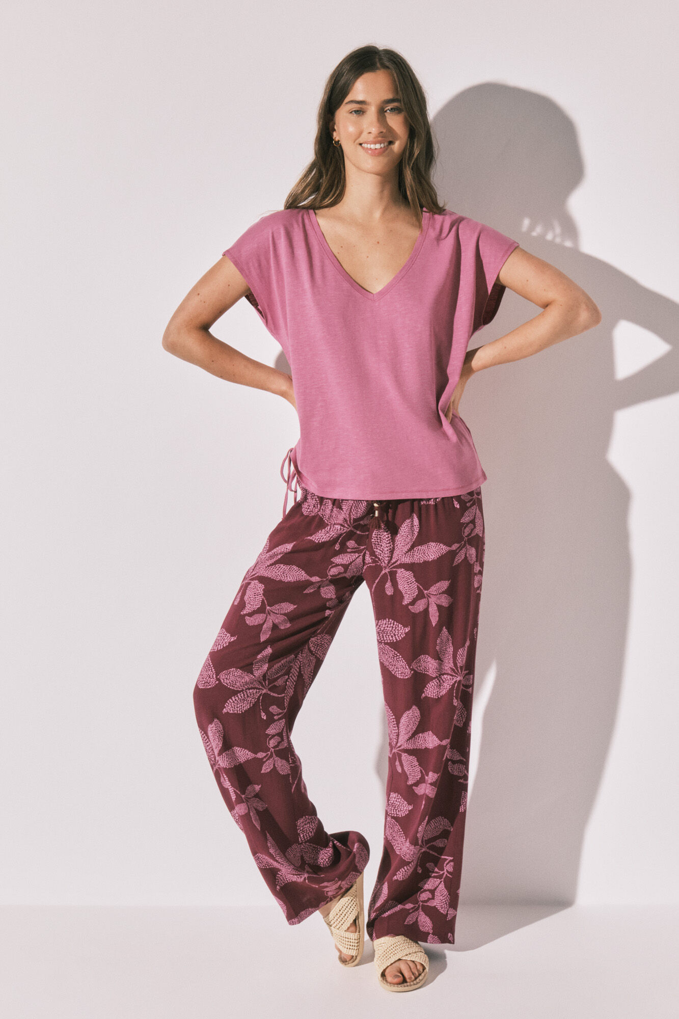 Women'secret Pantal&oacute;n largo estampado floral