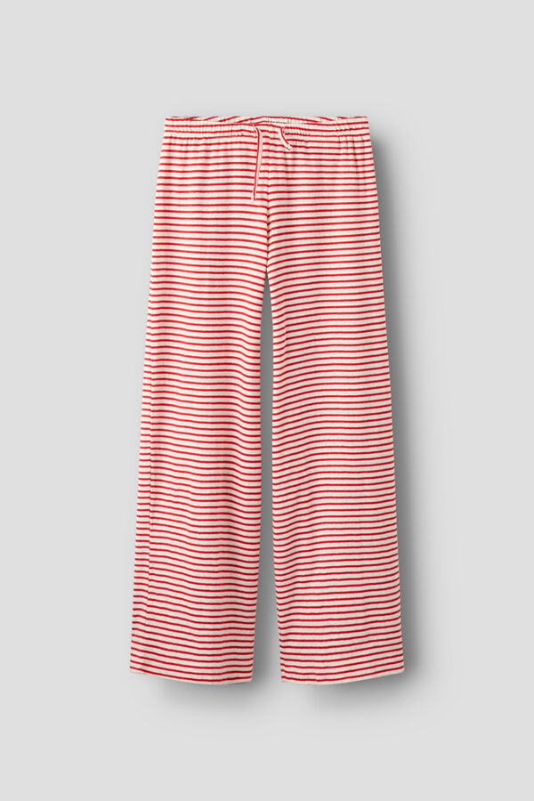 Lmtd Pantal&oacute;n de punto rayas y cintura el&aacute;stica rosa