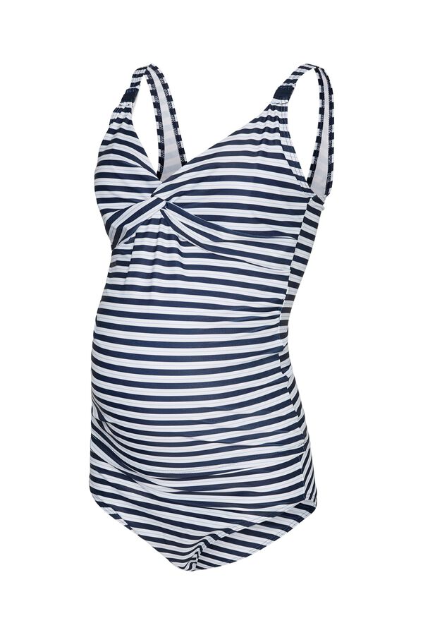 Mamalicious Maternity and breastfeeding swimwear blue