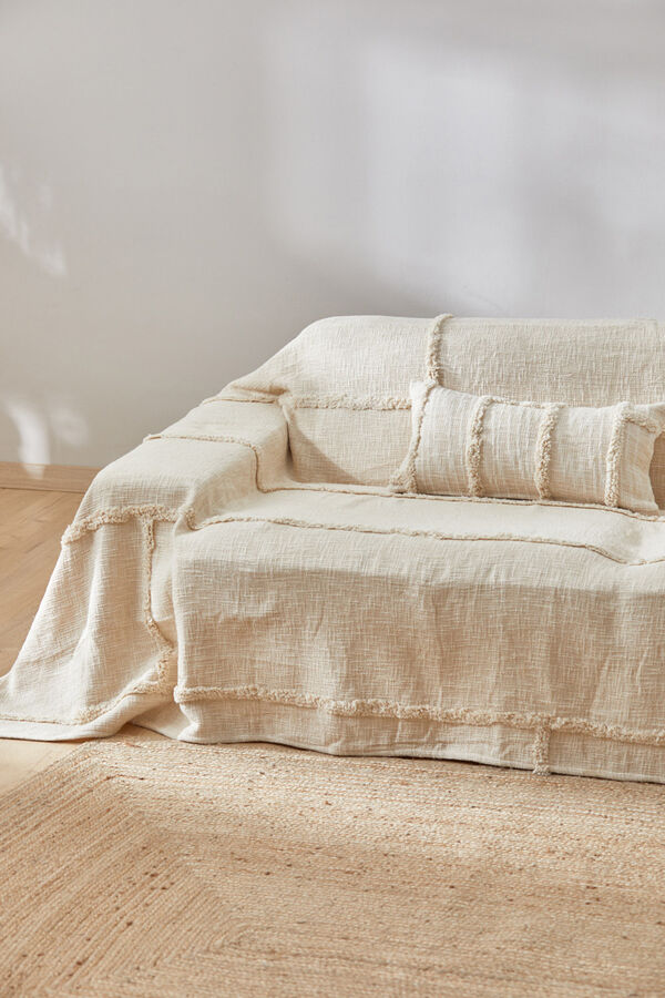 Womensecret Bagua ecru cotton bedspread with tufting detail rávasalt mintás