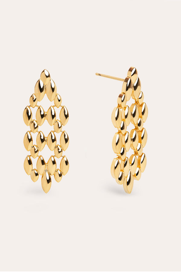 Womensecret Scales gold-plated earrings Žuta