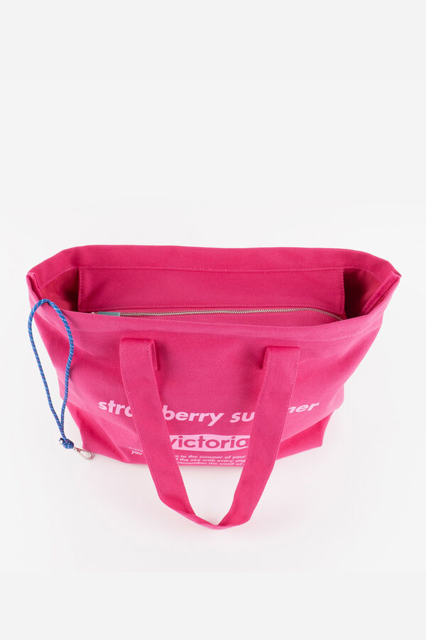 Victoria Bolso shopper algod&oacute;n fucsia