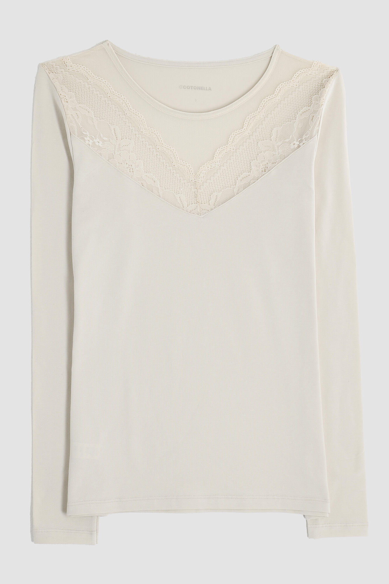 Cotonella Camiseta Manga Larga Cuello Redondo