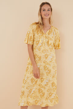 Womensecret Yellow floral nightgown printed