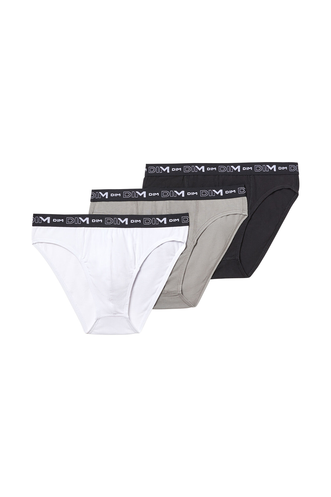 DIM Pack de 3 slips de hombre de algod&oacute;n el&aacute;stico 