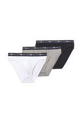DIM Pack de 3 slips de hombre de algod&oacute;n el&aacute;stico  estampado