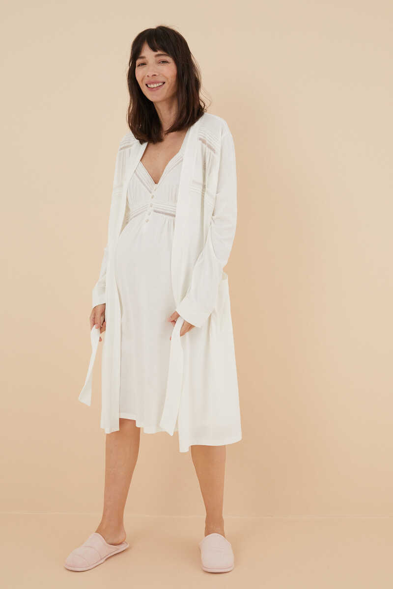 Womensecret Robe de chambre « maternity » coton biologique beige