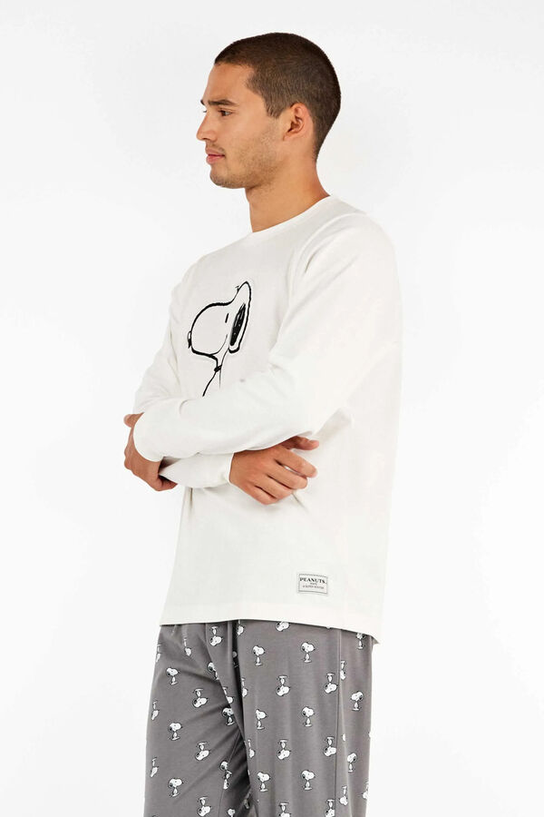 Gisela Snoopy mint&aacute;s f&eacute;rfi pizsama szett feh&eacute;r