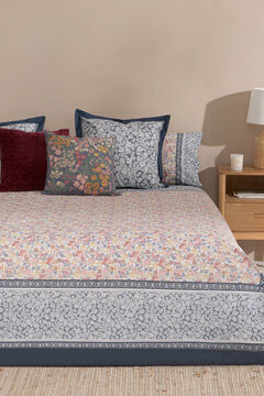 Womensecret Bettbezug mit bunten Blumen. Bett 180-200 cm. Weiß
