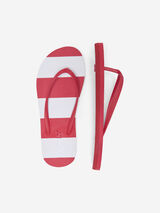 Only Red striped sandals red
