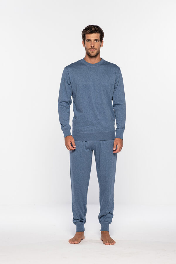 Punto Blanco Pijama comprido homem azul