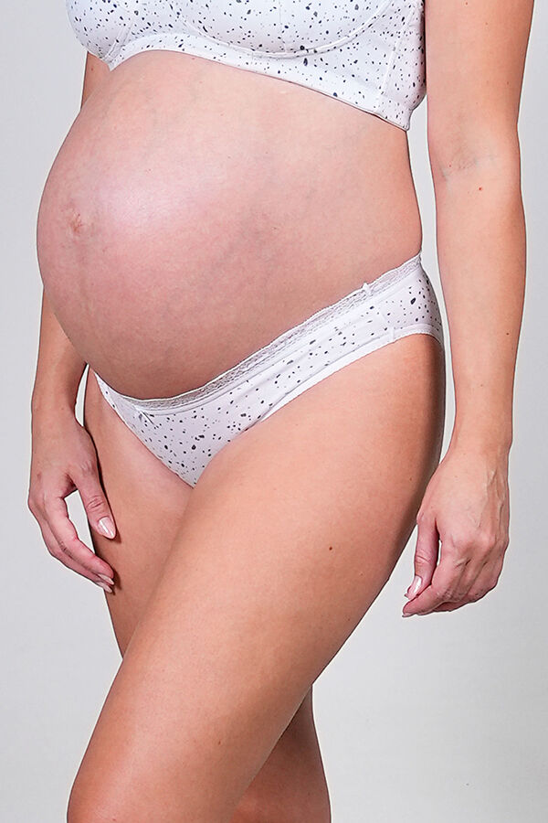 Womensecret Maternity panty with marble print white