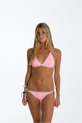 Cotton Sail Braga bikini cl&aacute;sica ribetes brillo rosa