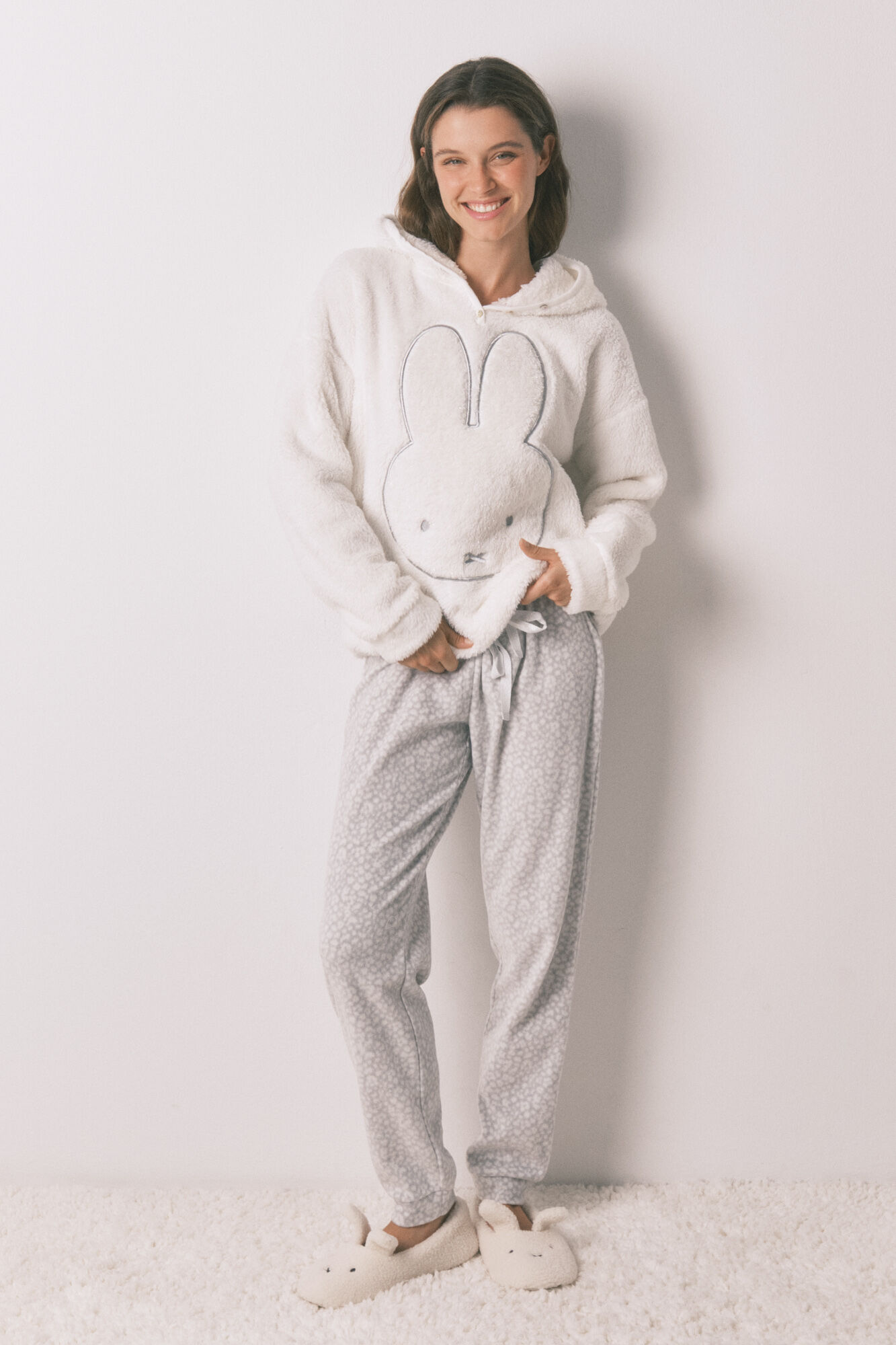Women'secret Miffy animal print long fleece long pyjamas