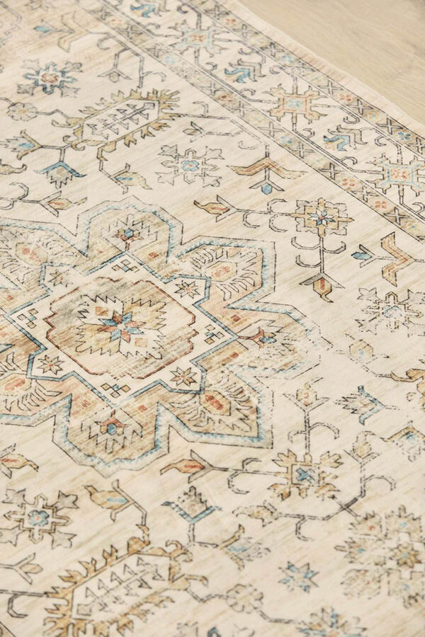 Calma House Alfombra lavable con antideslizante Atenea beige